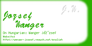 jozsef wanger business card